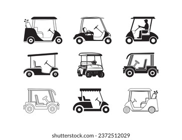 Golf Cart vector for print, Golf Cart clipart, Golf Cart vector illustration