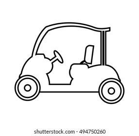 golf cart vehicle equipment vector illustration design