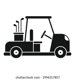 Golf cart vehicle icon. Simple illustration of Golf cart vehicle vector icon for web design isolated on white background