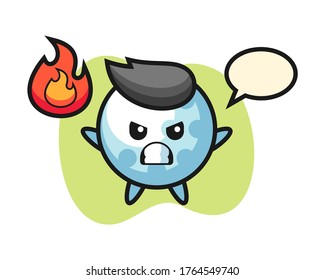 Golf cartoon with angry gesture