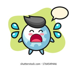 Golf cartoon with crying gesture