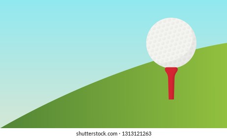 Golf cartoon vector. free space for text. wallpaper. copy space.
