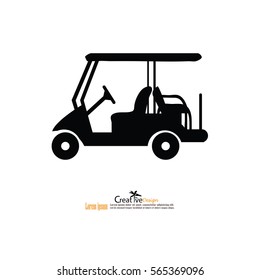 Golf cart.vector illustration.eps10.