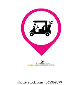 Golf cart.vector illustration.eps10.