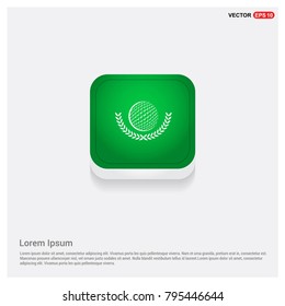 Golf Champion Icon Green Web Button