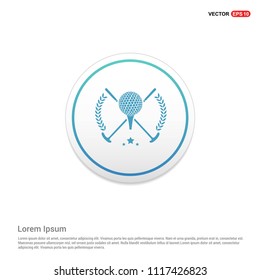 Golf Champion Icon Hexa White Background icon template - Free vector icon