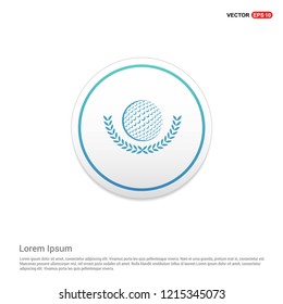 Golf Champion Icon Hexa White Background icon template - Free vector icon