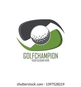 Golf champions logo design. Vector