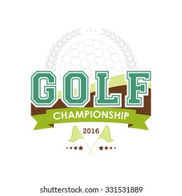 Golf championship emblem vector. Design for your sport graphic project.