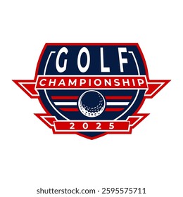 Golf championship logo design template