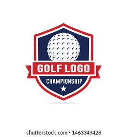 Golf championship logo design vector