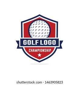 Golf championship logo design vector