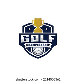 Golf championship logo design vector