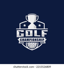 Golf championship logo design vector
