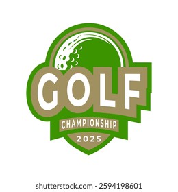 Golf championship logo design vector template. golf tournament logo design icon