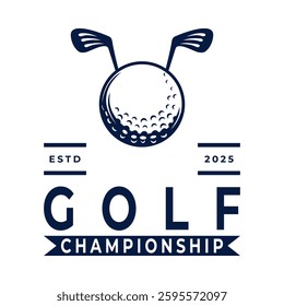 Golf championship sport logo vector. Golf sport logo design template