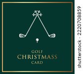 Golf Christmas card - Simple and Clean - Vector 