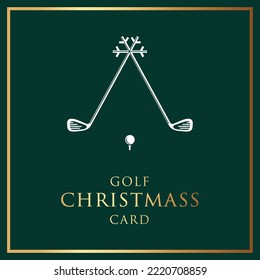 Golf Christmas card - Simple and Clean - Vector 