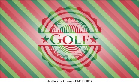 Golf christmas style badge..