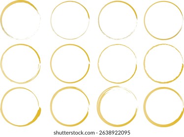  golf circle collection brush stroke
