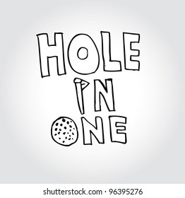 golf clip art cartoon doodle - vector illustration