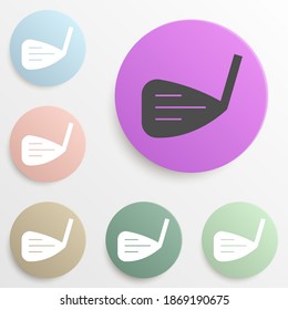 golf club badge color set. Simple glyph, flat vector of web icons for ui and ux, website or mobile application