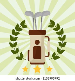 golf club bag laurel wreath emblem