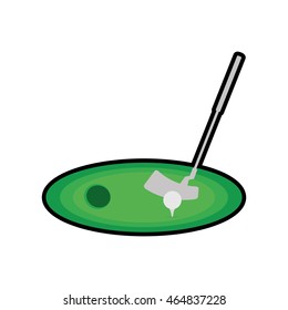 golf club ball sport hobby game icon. Isolated and flat illustration. Vector graphic