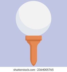 Golf club and ball tee, vector sport tournament poster background. Golf championship or team competition event banner with golf ball and stick on green putter field background