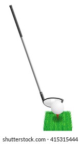 golf club and ball vector illustration isolated on white background