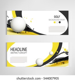 Golf club competition tournament template poster or banner vector design.