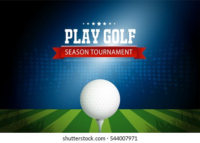 Golf club competition tournament template poster or banner vector design.