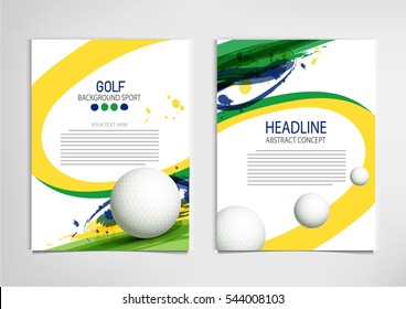 Golf club competition tournament template poster or banner vector design.