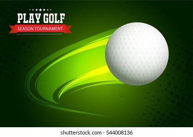 Golf Club Competition Tournament Template Poster Or Banner Vector Design.