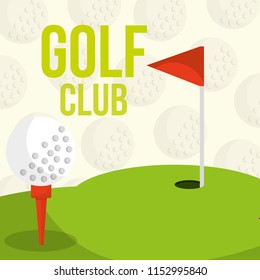 golf club course flag balls background