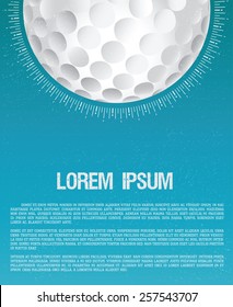 Golf club or golf course grunge flyer design template. Banner for invitation.