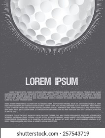 Golf club or golf course grunge flyer design template. Banner for invitation.