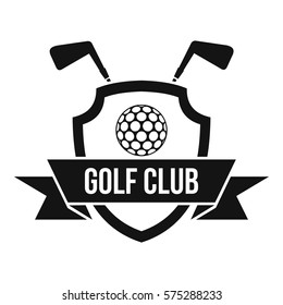 Golf club emblem icon. Simple illustration of golf club emblem vector icon for web