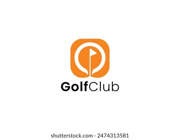 Golfclub-Emblem-Logo-Typ Vorlage Vektorgrafik Design Illustration. Logo-Design des Golfclubs