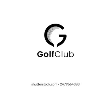 Club de golf emblema logotipo Plantilla Vector Diseño Ilustración. Diseño del logo del club de golf