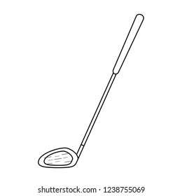Golf club equipment in black and white