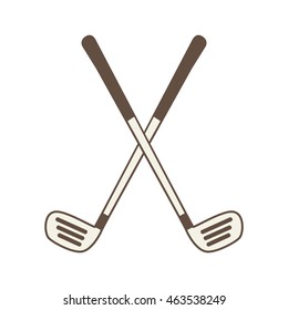 golf club equipment icon vector illustration graphic