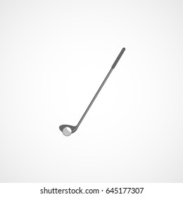 Golf Club Flat Icon On White Background