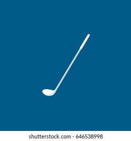 Golf Club Flat Icon On Blue Background