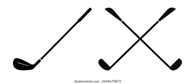golf club flat icon. golf stick for sports element. vector illustration	