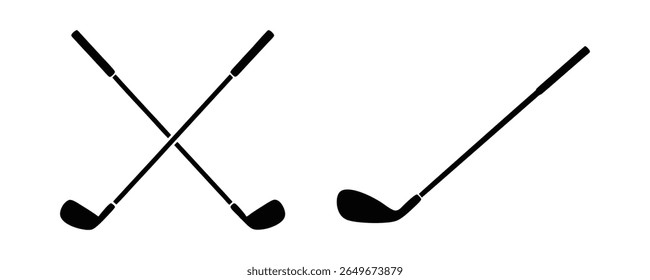 golf club flat icon. golf stick for sports element. vector illustration	