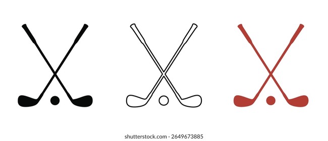 golf club flat icon. golf stick for sports element. vector illustration	