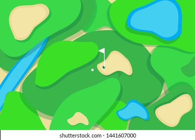 Golf club ground vector illustration background layout