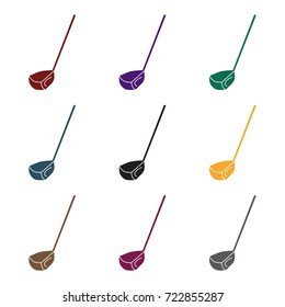 Golf club icon in black style isolated on white background. Golf club symbol stock vector illustration.