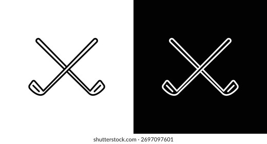 Golf club icon design vector art Illustrations